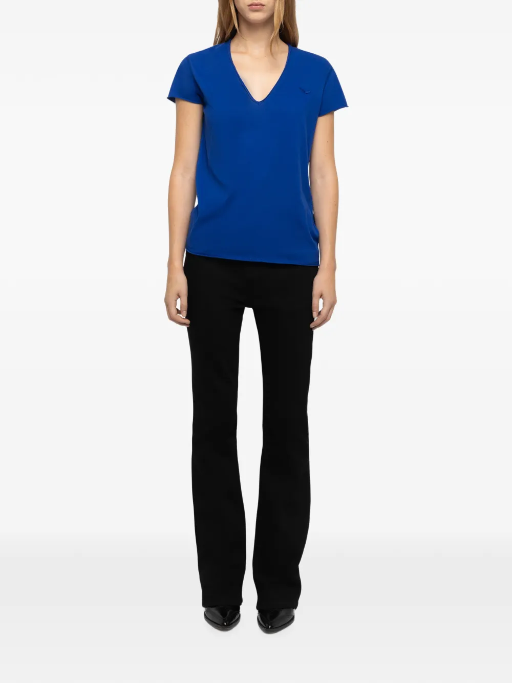 Zadig&Voltaire T-shirt van netstof met ster-patch Blauw