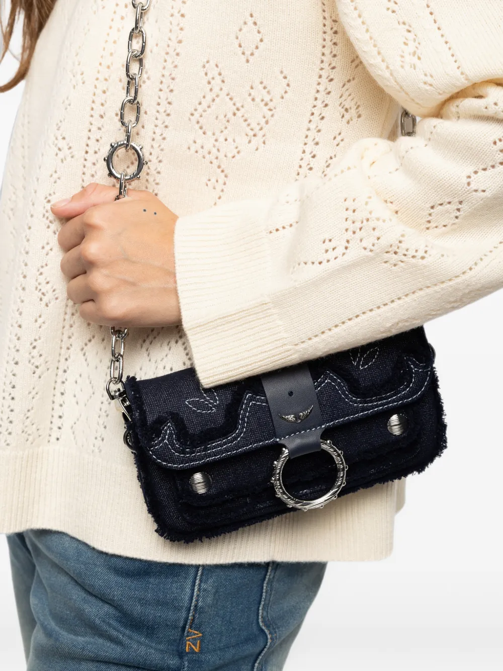 Zadig&Voltaire Kate denim portemonnee Blauw