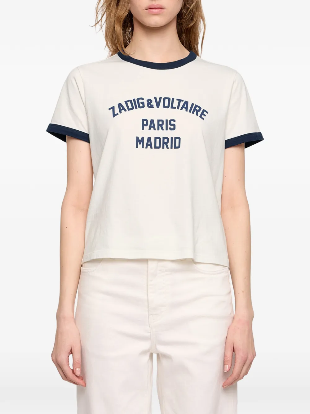 Zadig&Voltaire Woos T-shirt met logo-print Beige