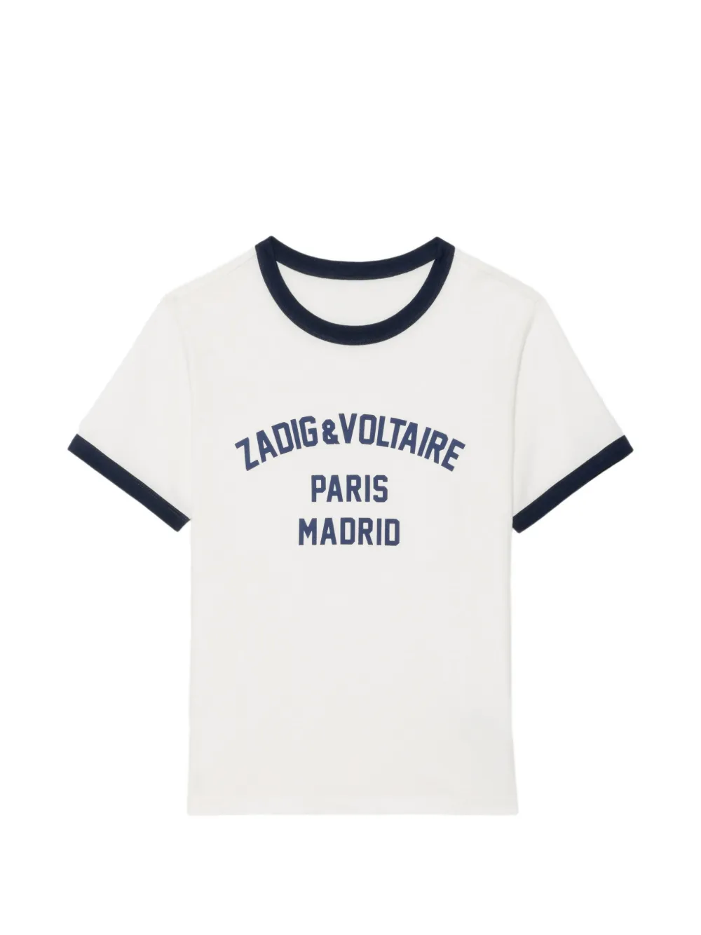 Zadig&Voltaire Woos logo-print ringer T-shirt - Toni neutri