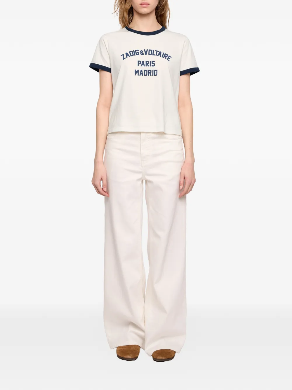 Zadig&Voltaire Woos T-shirt met logo-print Beige