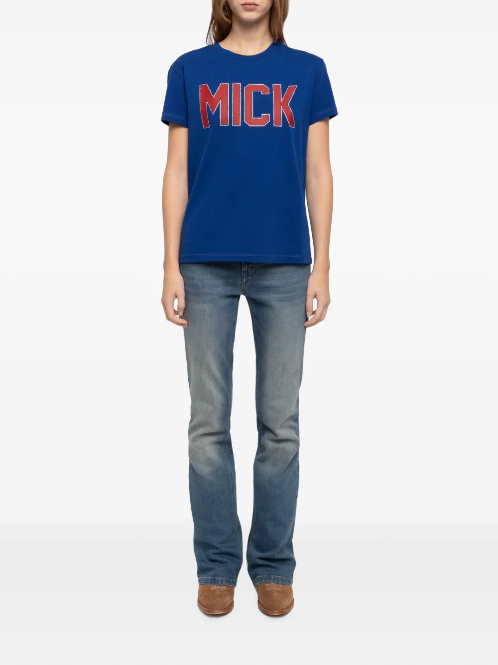 Zadig&Voltaire Mick T-shirt verfraaid met stras Blauw
