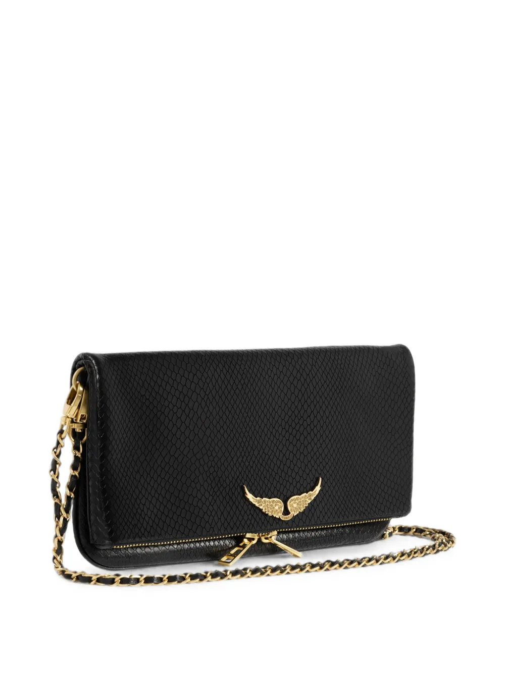 Zadig&Voltaire Rock Soft Wild clutch Zwart