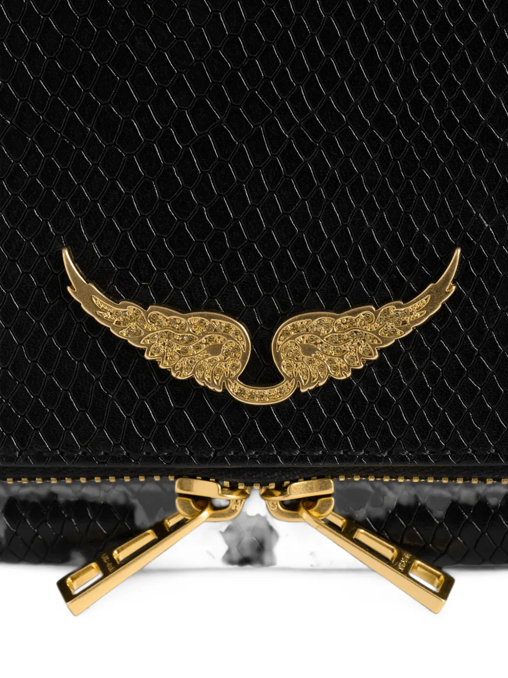 Zadig&Voltaire Rock Soft Wild clutch Zwart