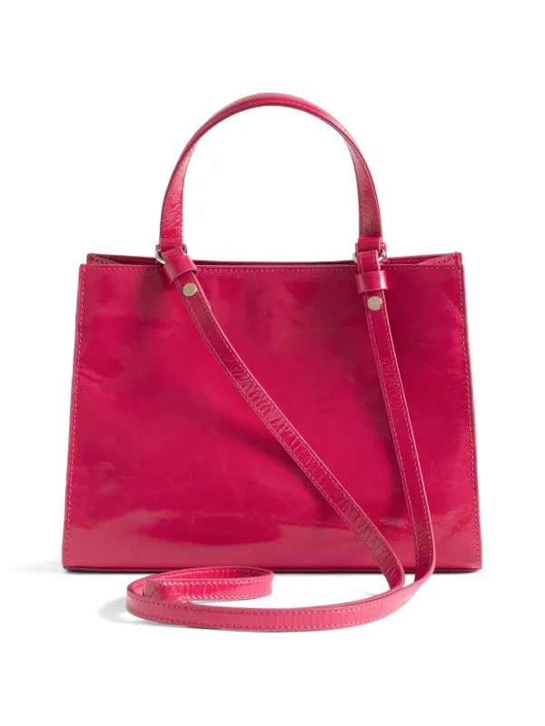 ピンクエナメルハンドバッグ Zadig&Voltaire Jack エナメル バッグ ナノ | ピンク | FARFETCH JP