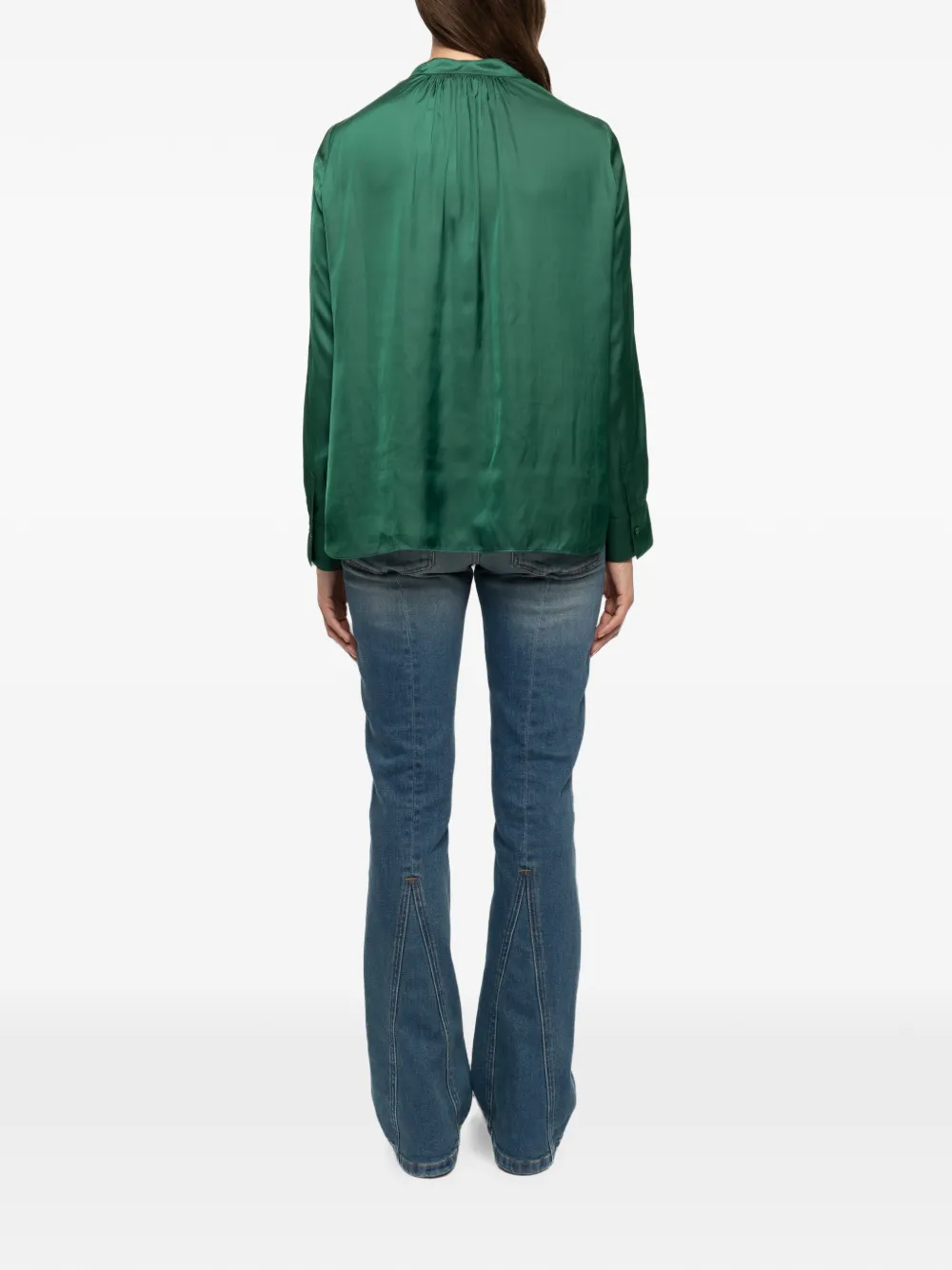 Zadig&Voltaire Tink satijnen blouse Groen