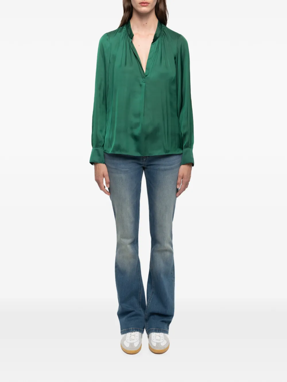 Zadig&Voltaire Tink satijnen blouse Groen