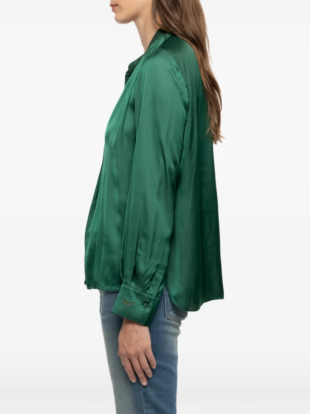 Zadig&Voltaire Tink satijnen blouse Groen