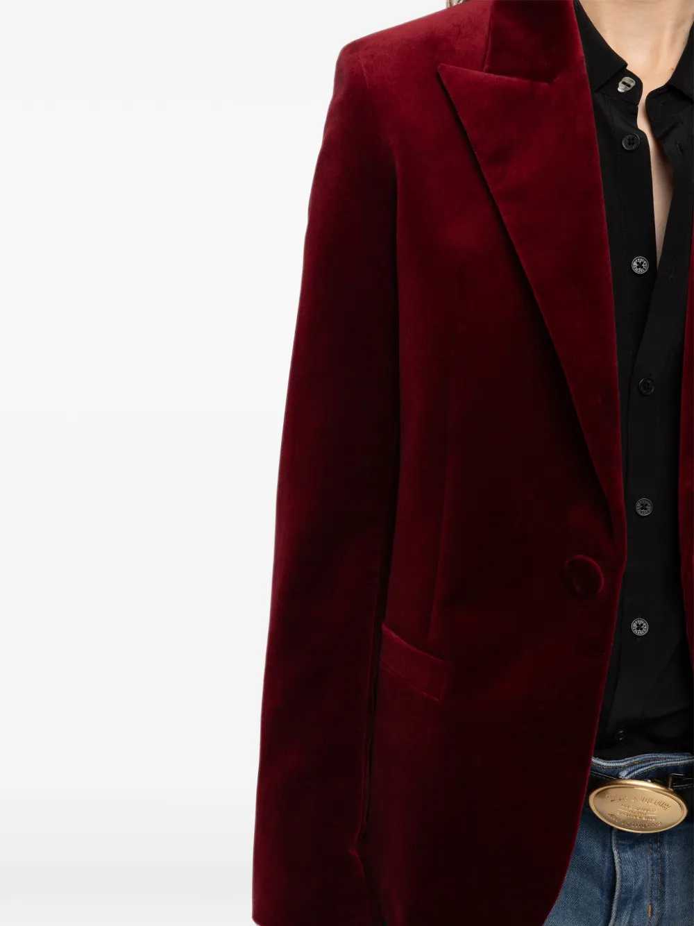 Zadig&Voltaire Fluwelen blazer Rood