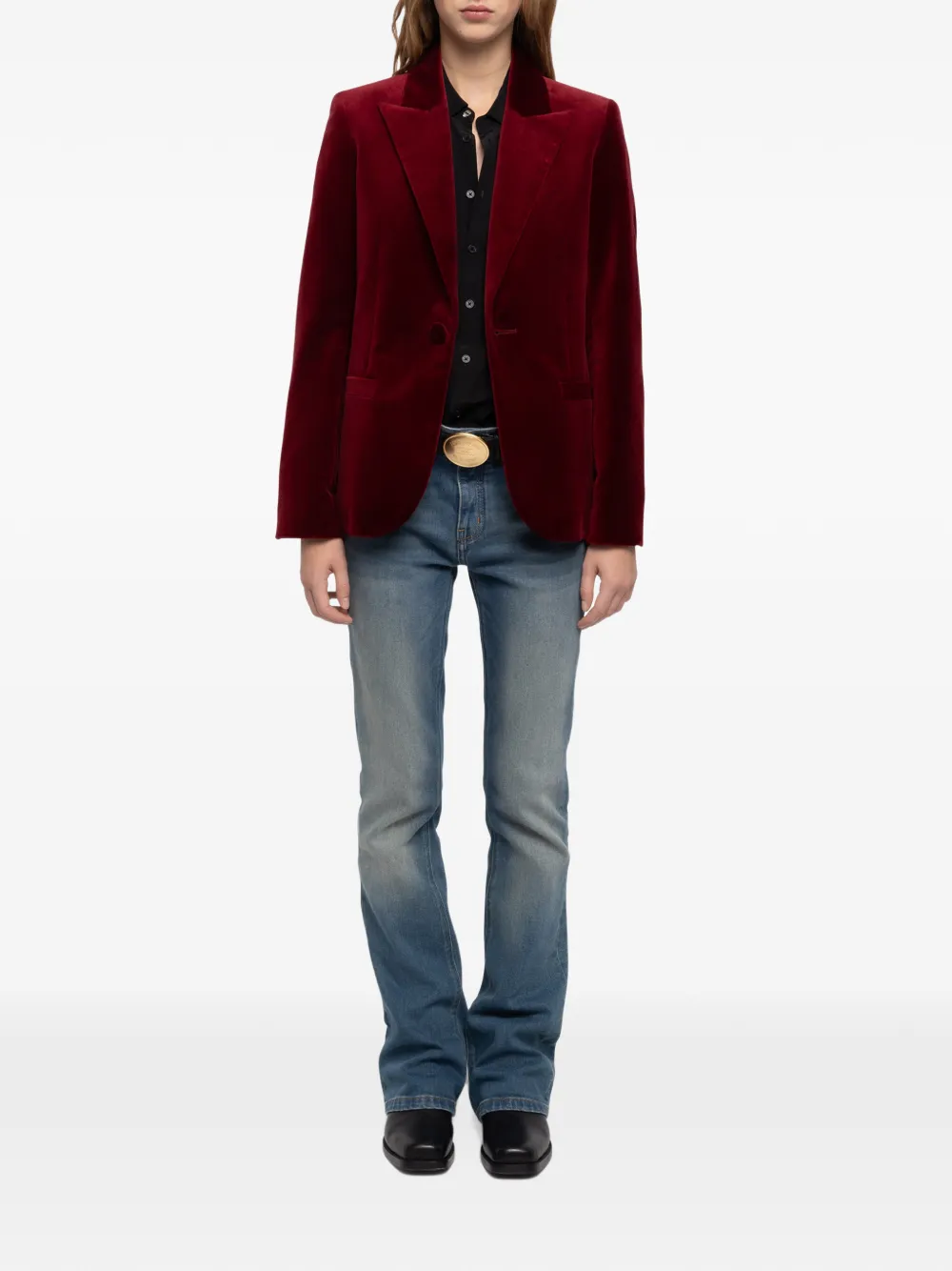 Zadig&Voltaire Fluwelen blazer Rood