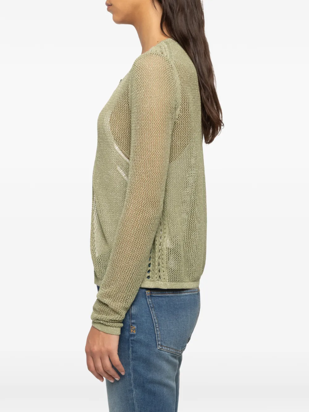 Zadig&Voltaire Saya opengebreid vest Groen