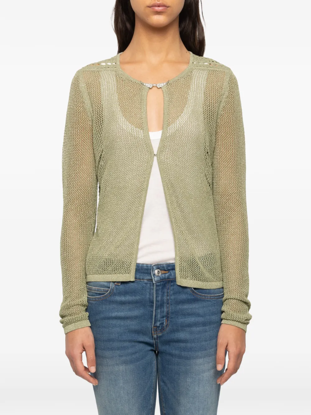 Zadig&Voltaire Saya opengebreid vest Groen
