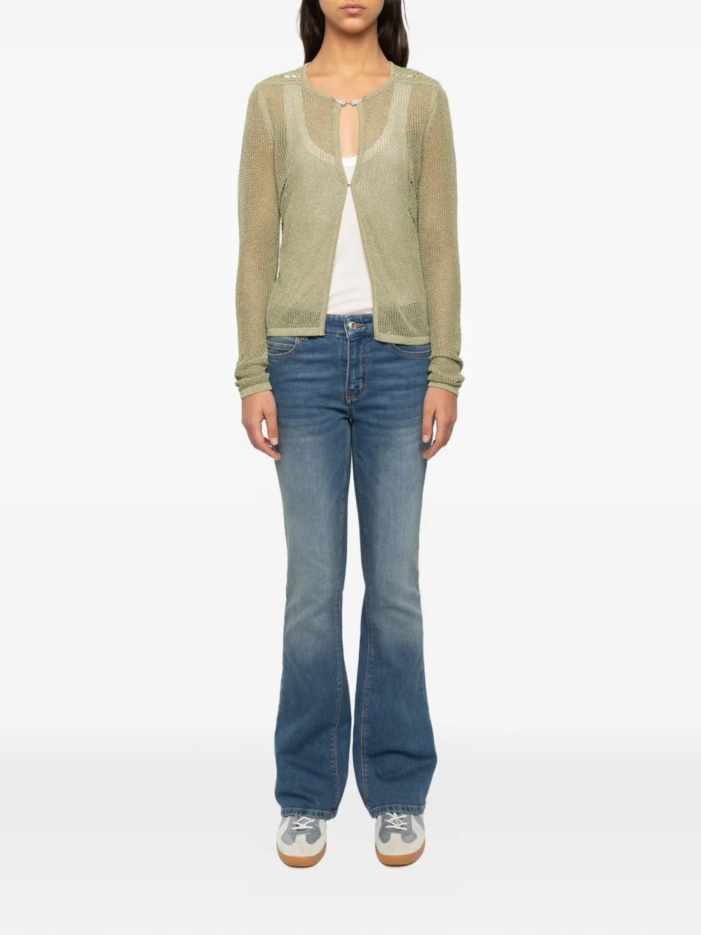 Zadig&Voltaire Saya opengebreid vest Groen