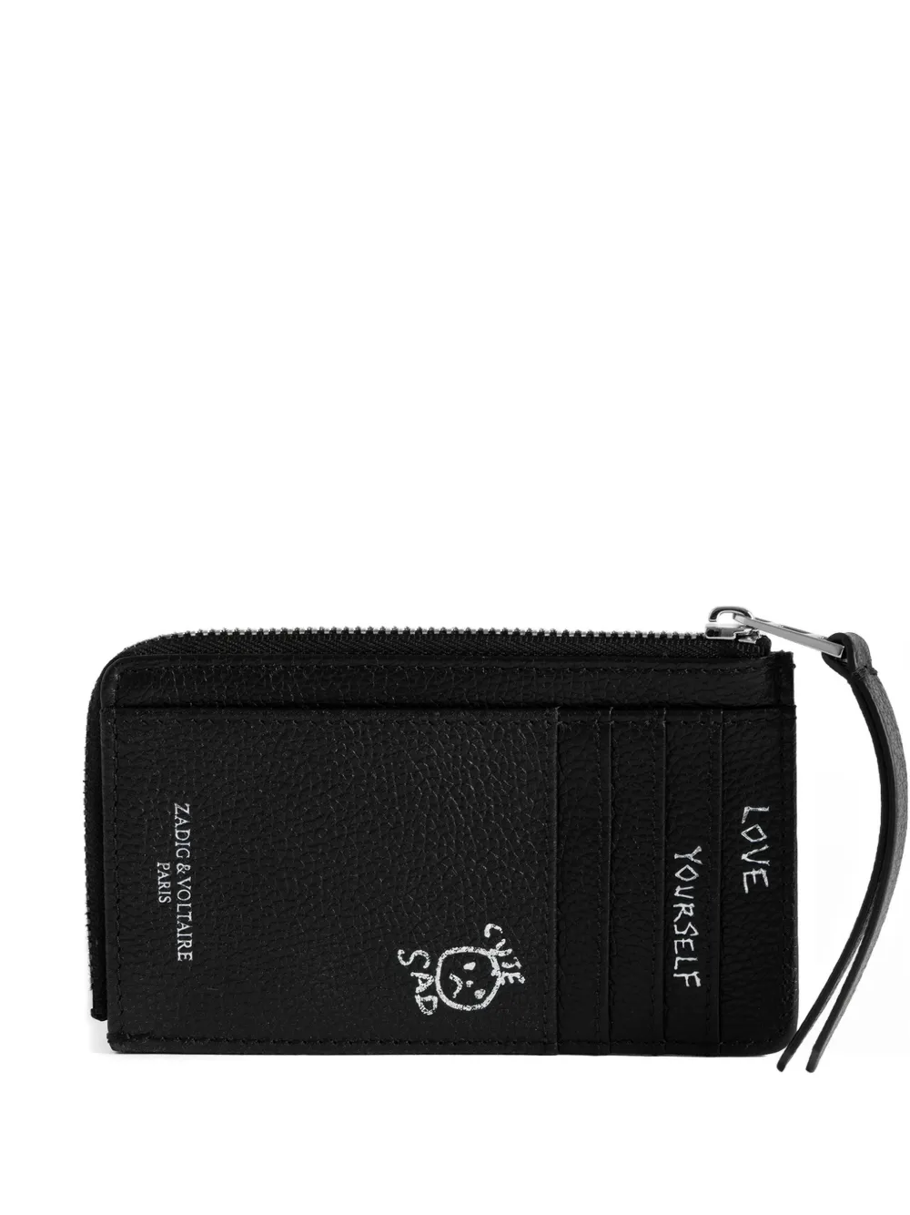Zadig&Voltaire Portacarte con stampa graffiti - Nero