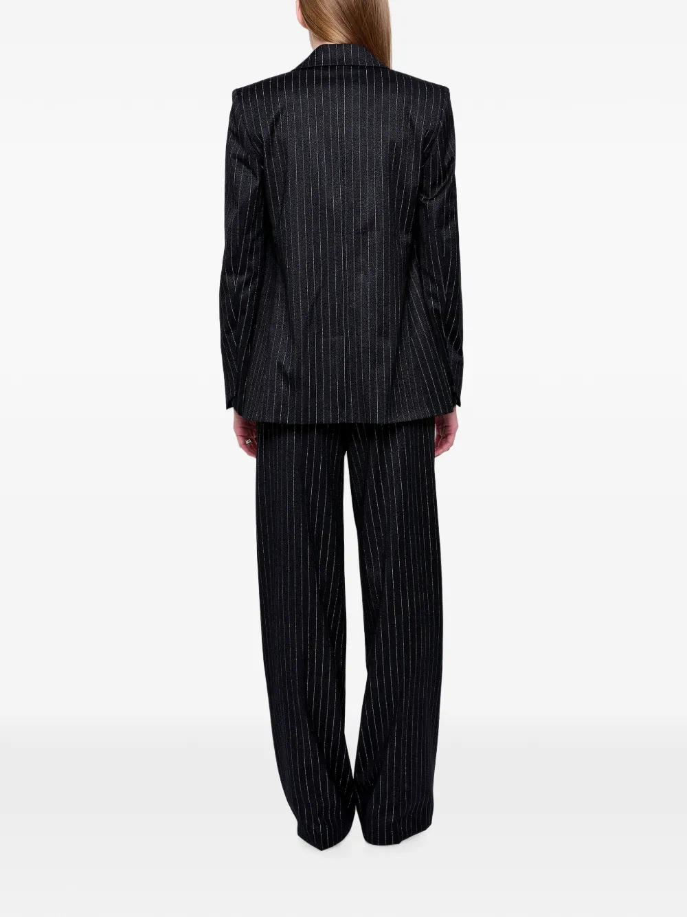 Zadig&Voltaire Blazer met geborduurd logo en krijtstreep Zwart
