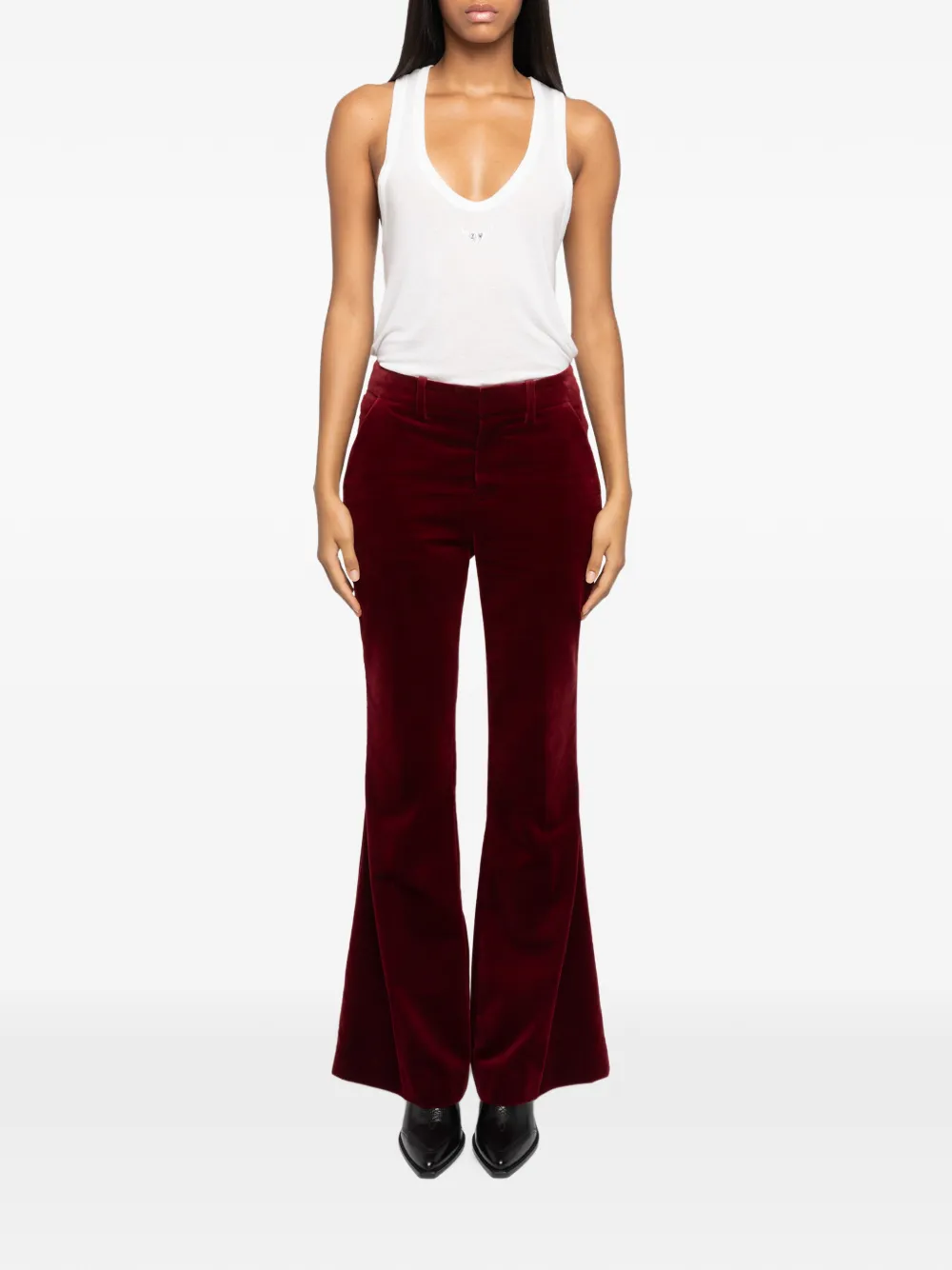 Zadig&Voltaire Prevy velvet trousers Rood