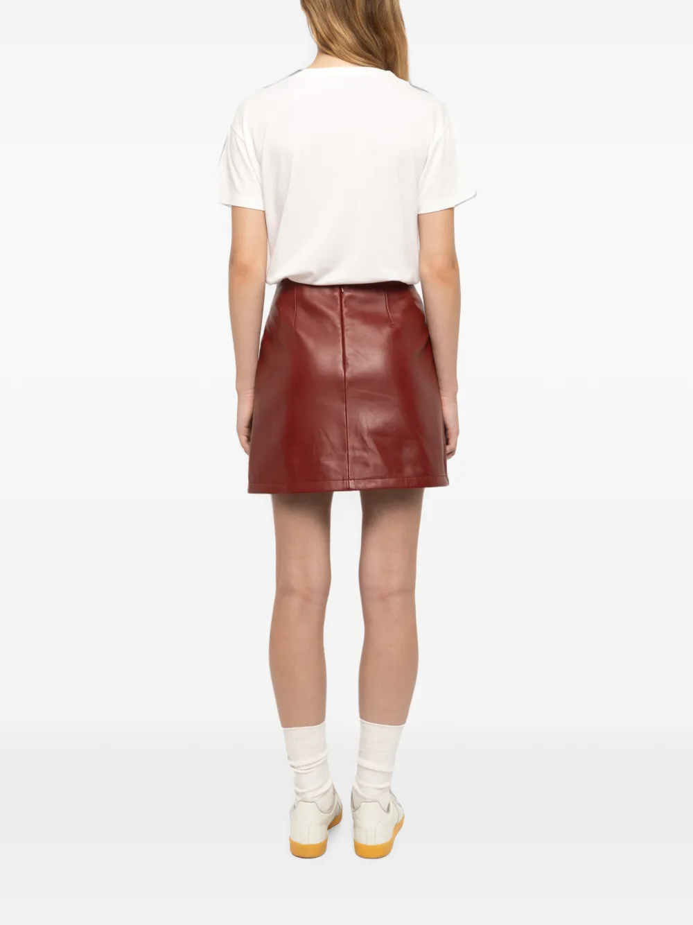 Zadig&Voltaire Jaime leren rok Rood