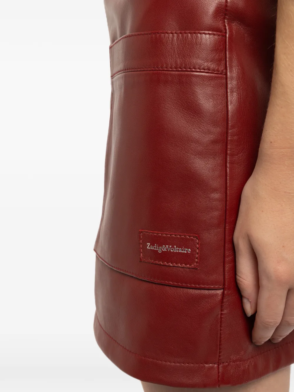 Zadig&Voltaire Jaime leren rok Rood