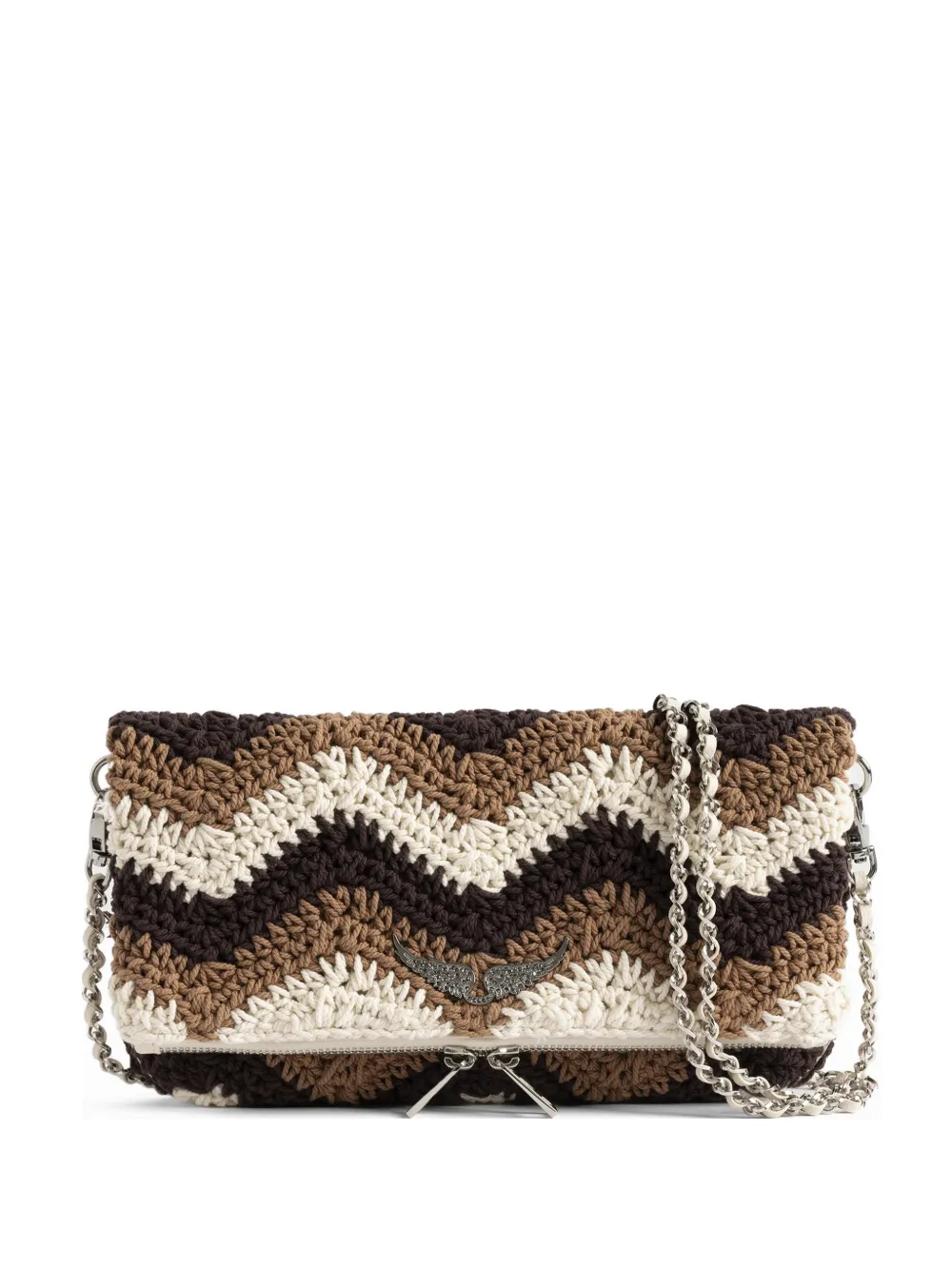 Zadig&Voltaire Rock Macrame cross body bag - Marrone