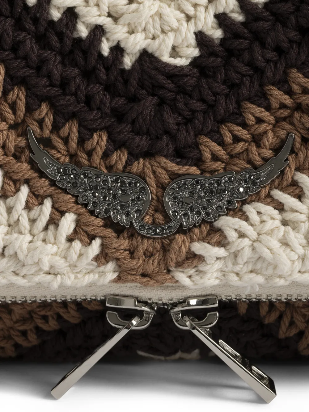 Zadig&Voltaire Rock Macrame crossbodytas Bruin