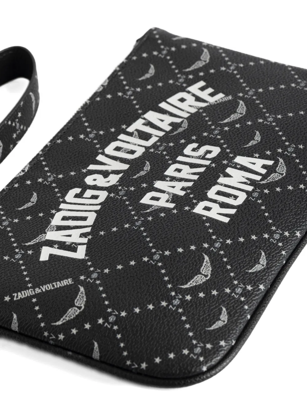 Zadig&Voltaire Roma buidel met logoprint Zwart