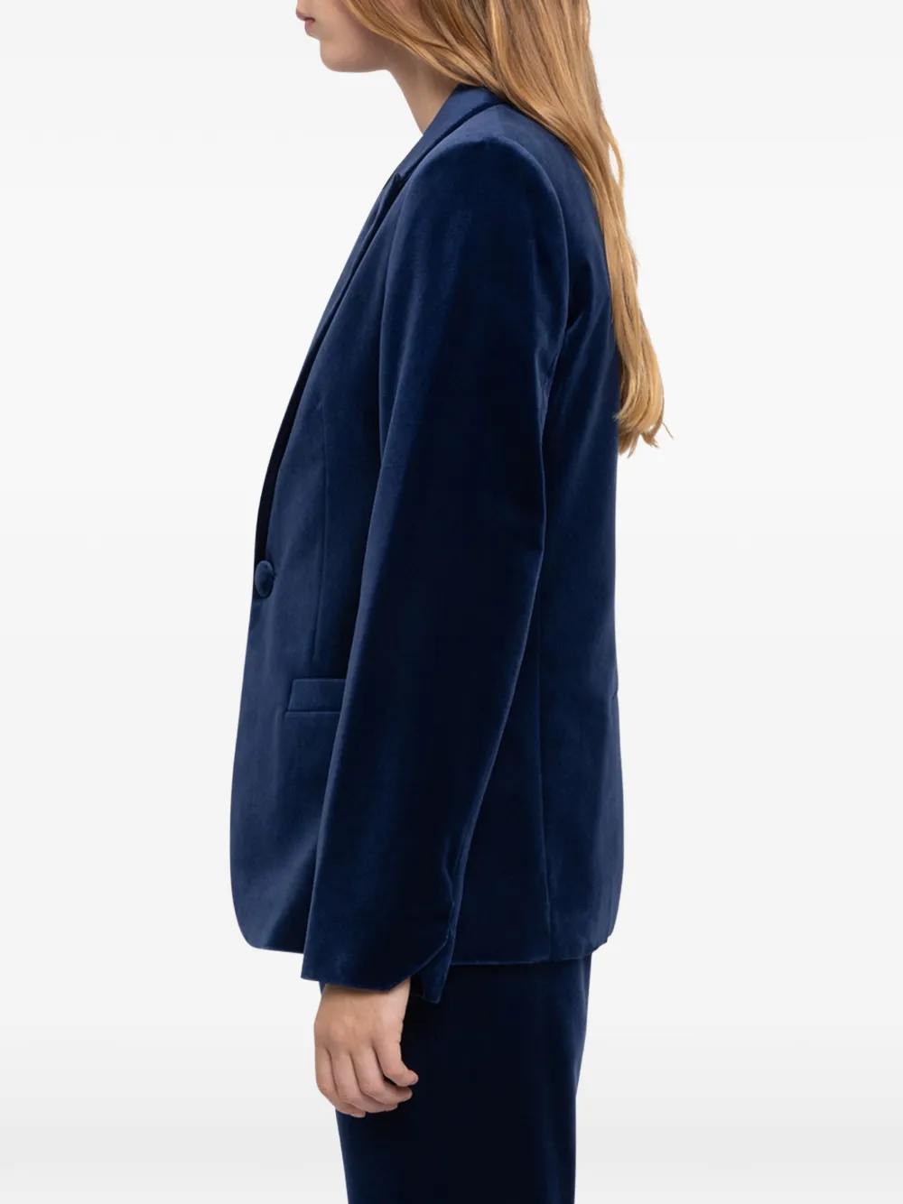 Zadig&Voltaire Fluwelen blazer met enkele rij knopen Blauw