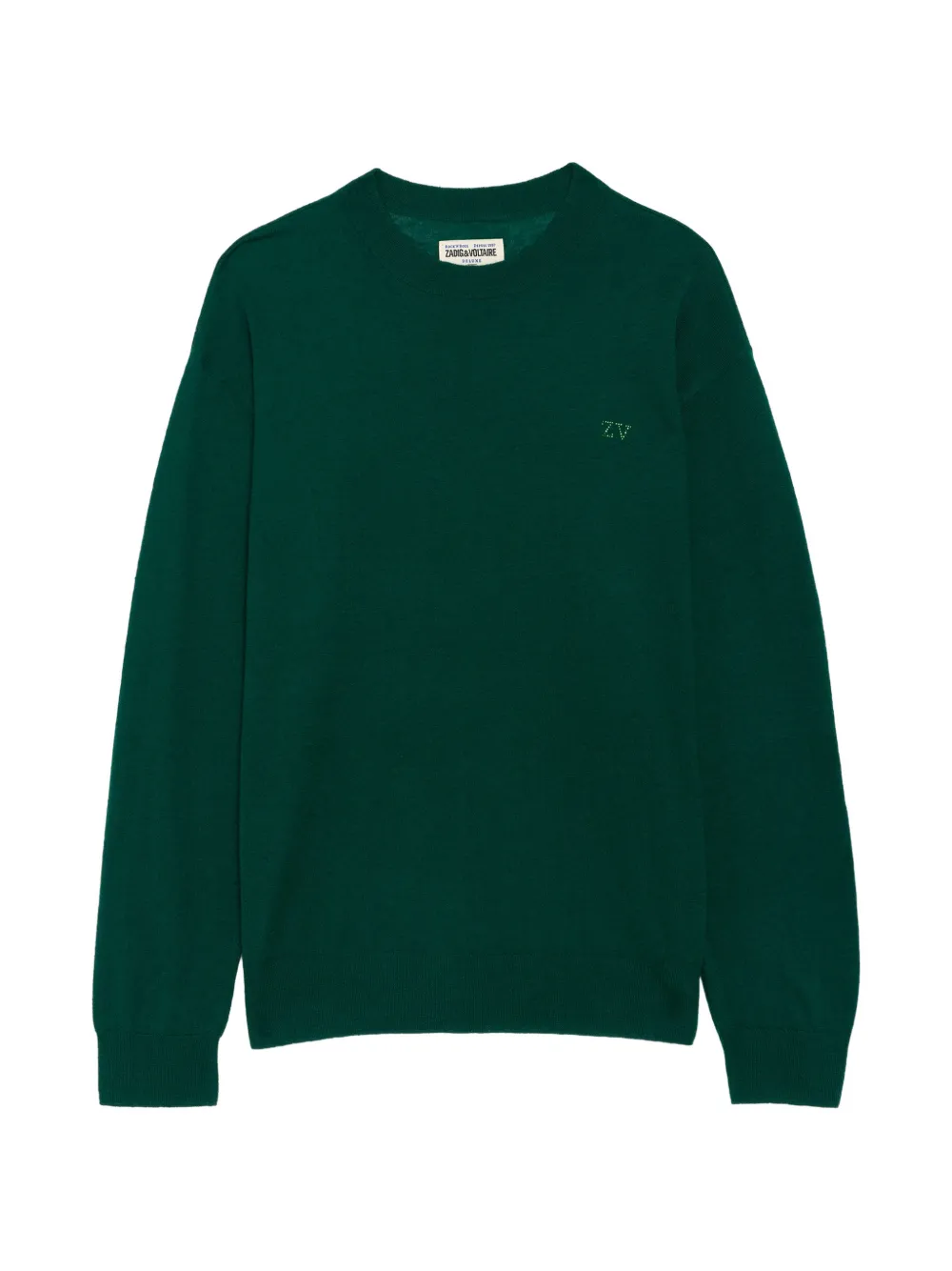 Zadig&Voltaire Maglione Swyna in cashmere con decorazione - Verde