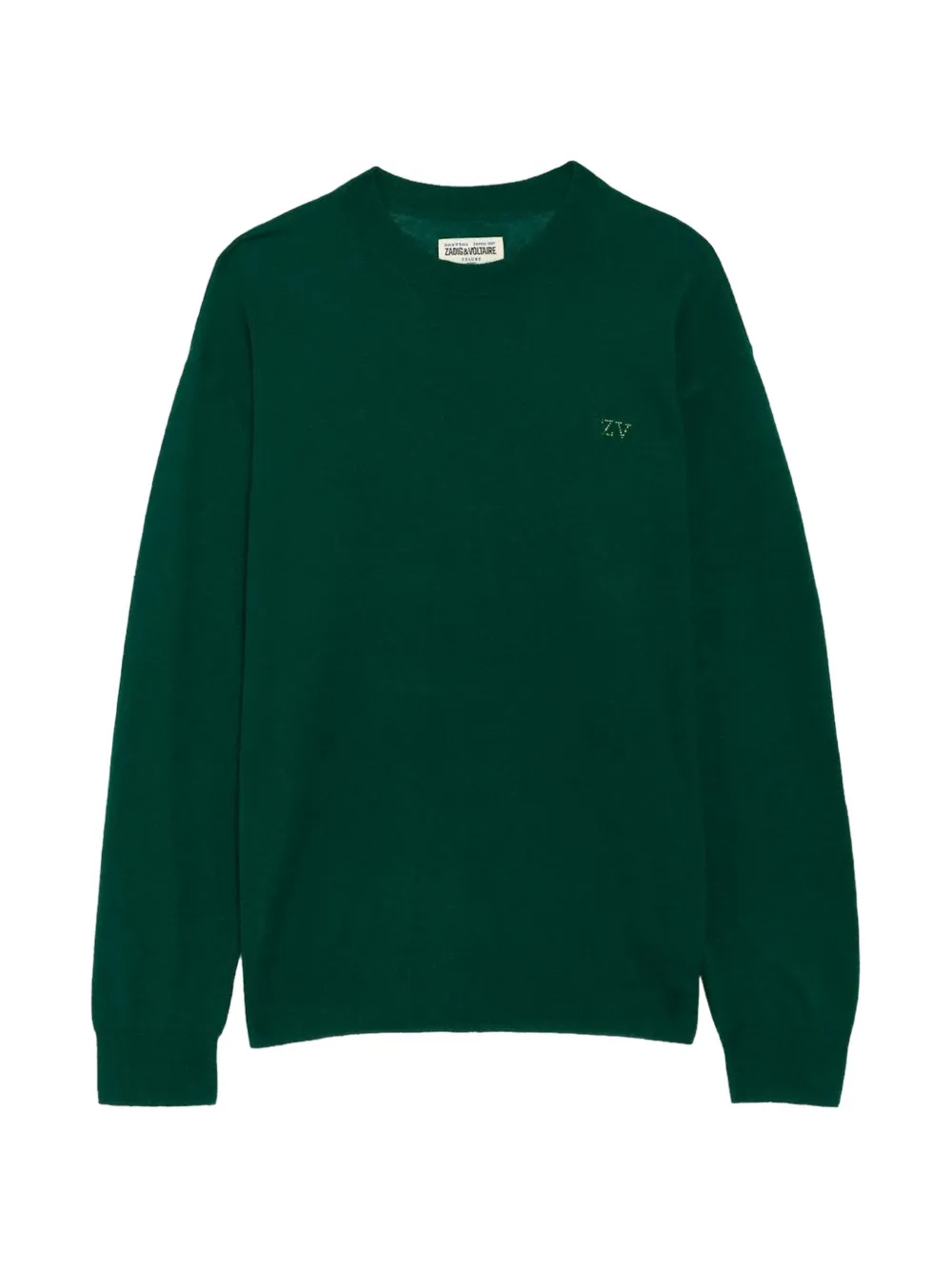 Zadig&Voltaire Swyna kasjmier trui met verfraaid logo Groen