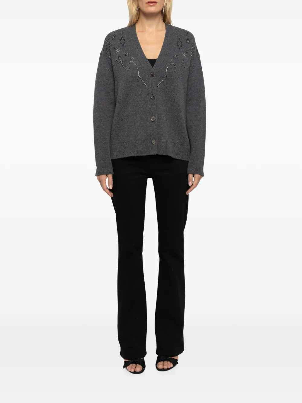 Zadig&Voltaire Mikyz kasjmier trui Grijs