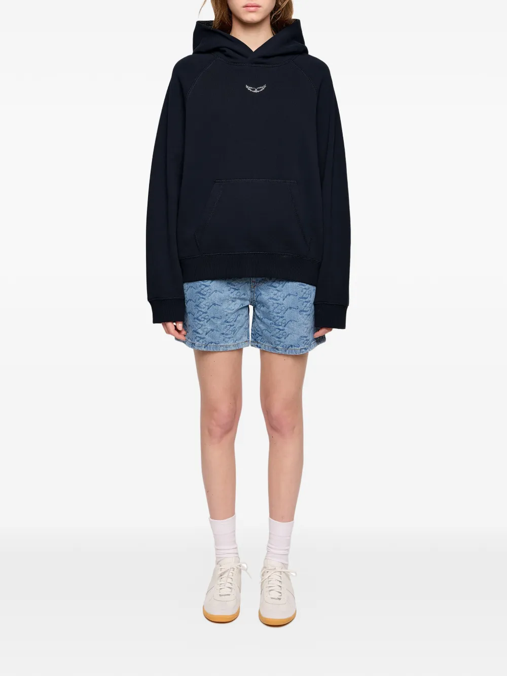 Zadig&Voltaire Georgy hoodie verfraaid met stras Blauw