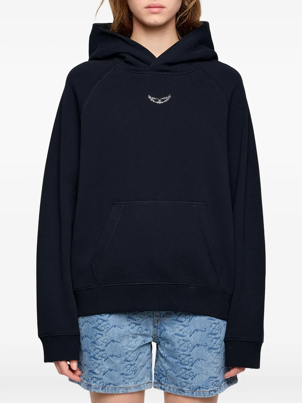Zadig&Voltaire Georgy hoodie verfraaid met stras Blauw