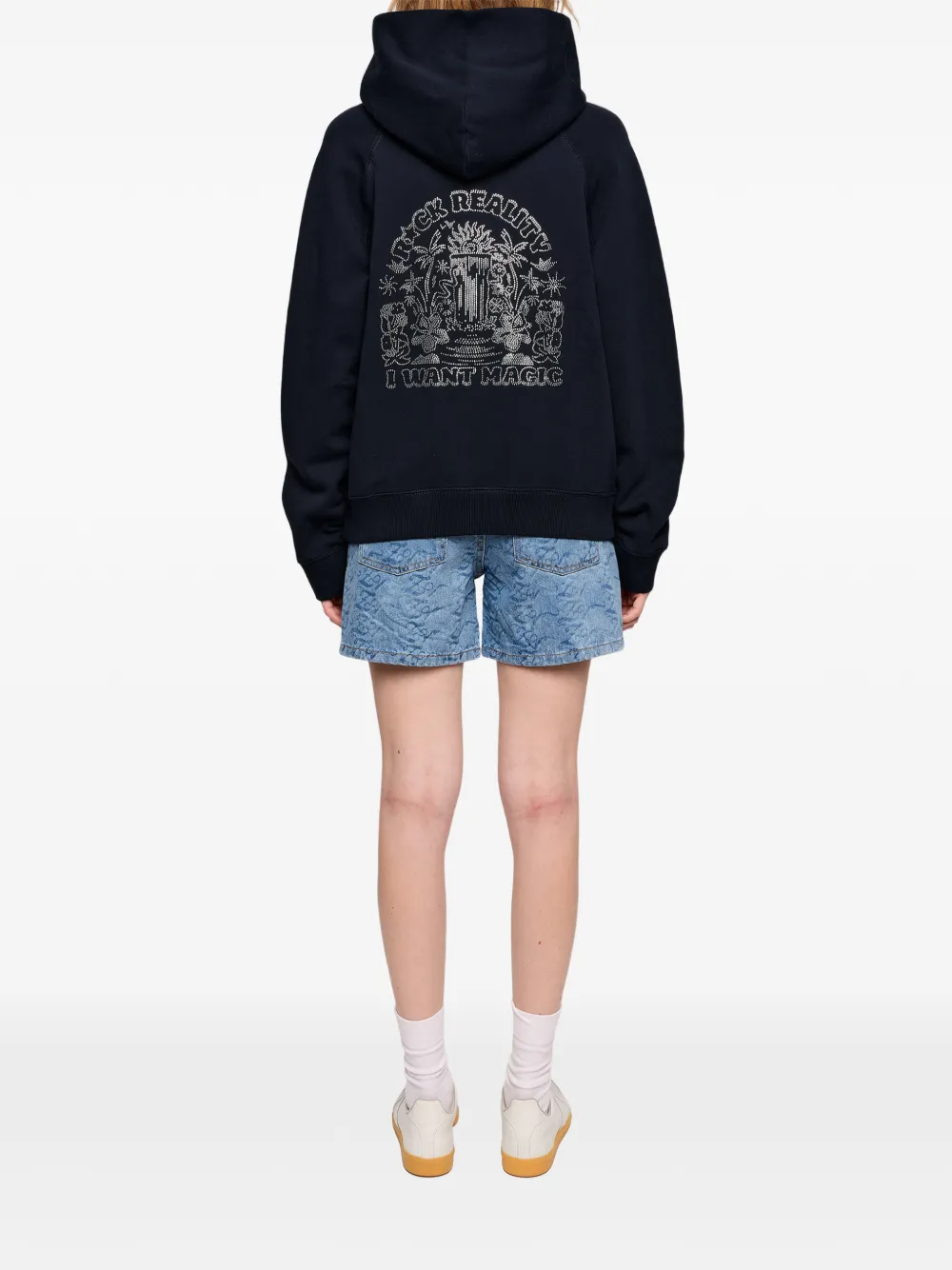 Zadig&Voltaire Georgy hoodie verfraaid met stras Blauw