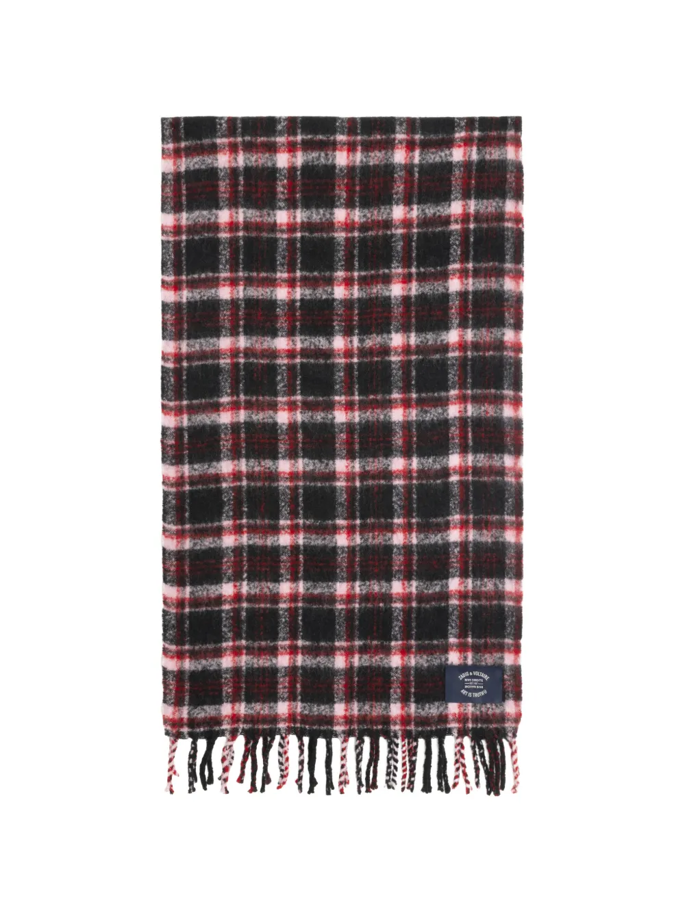 Zadig&Voltaire Joan tartan fringed scarf - Nero