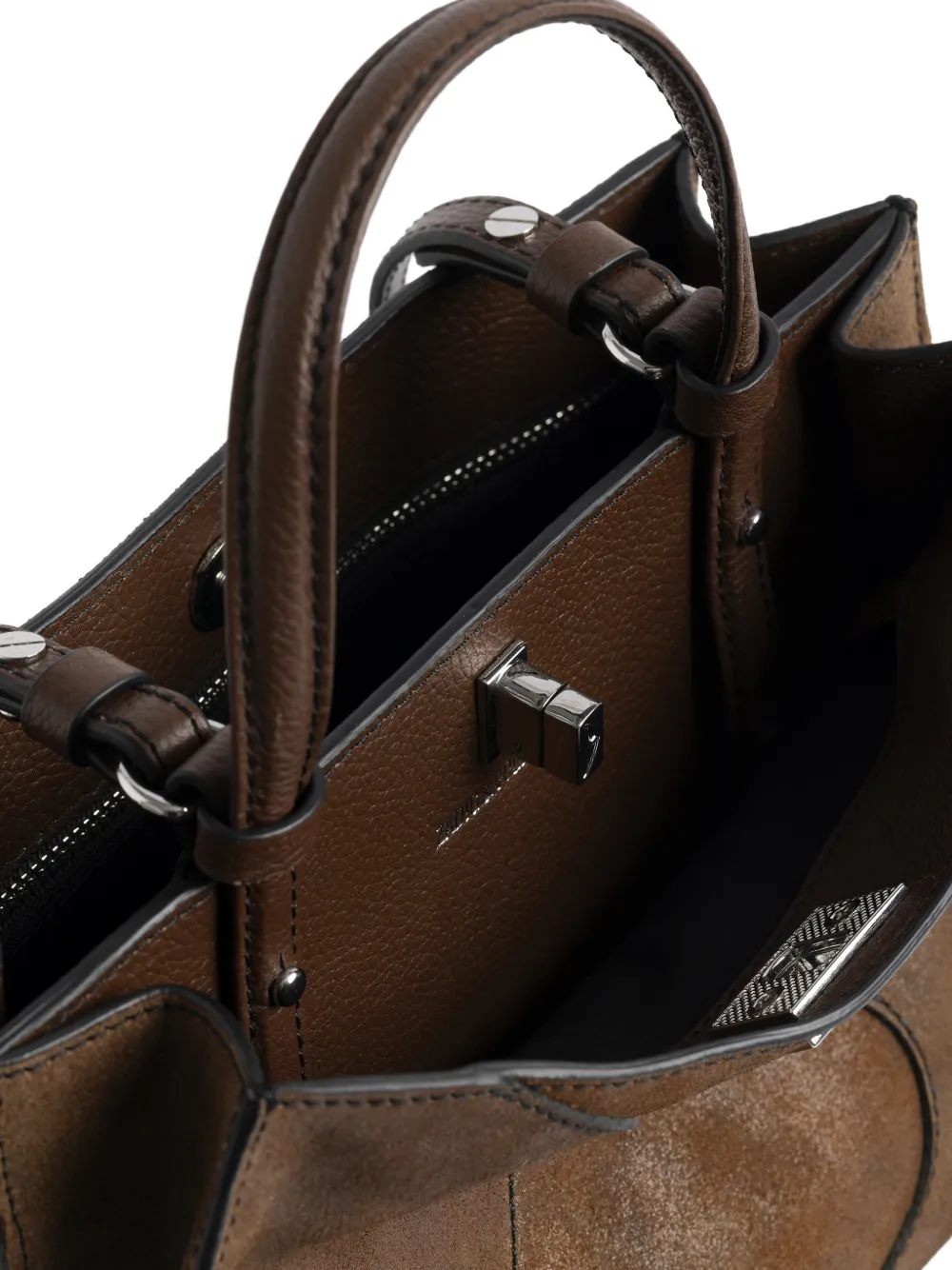 Zadig&Voltaire Jack leren mini-tas Bruin