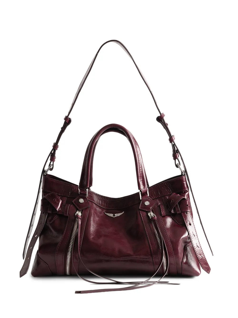 Zadig&Voltaire Madison small vintage patent bag - Rosso