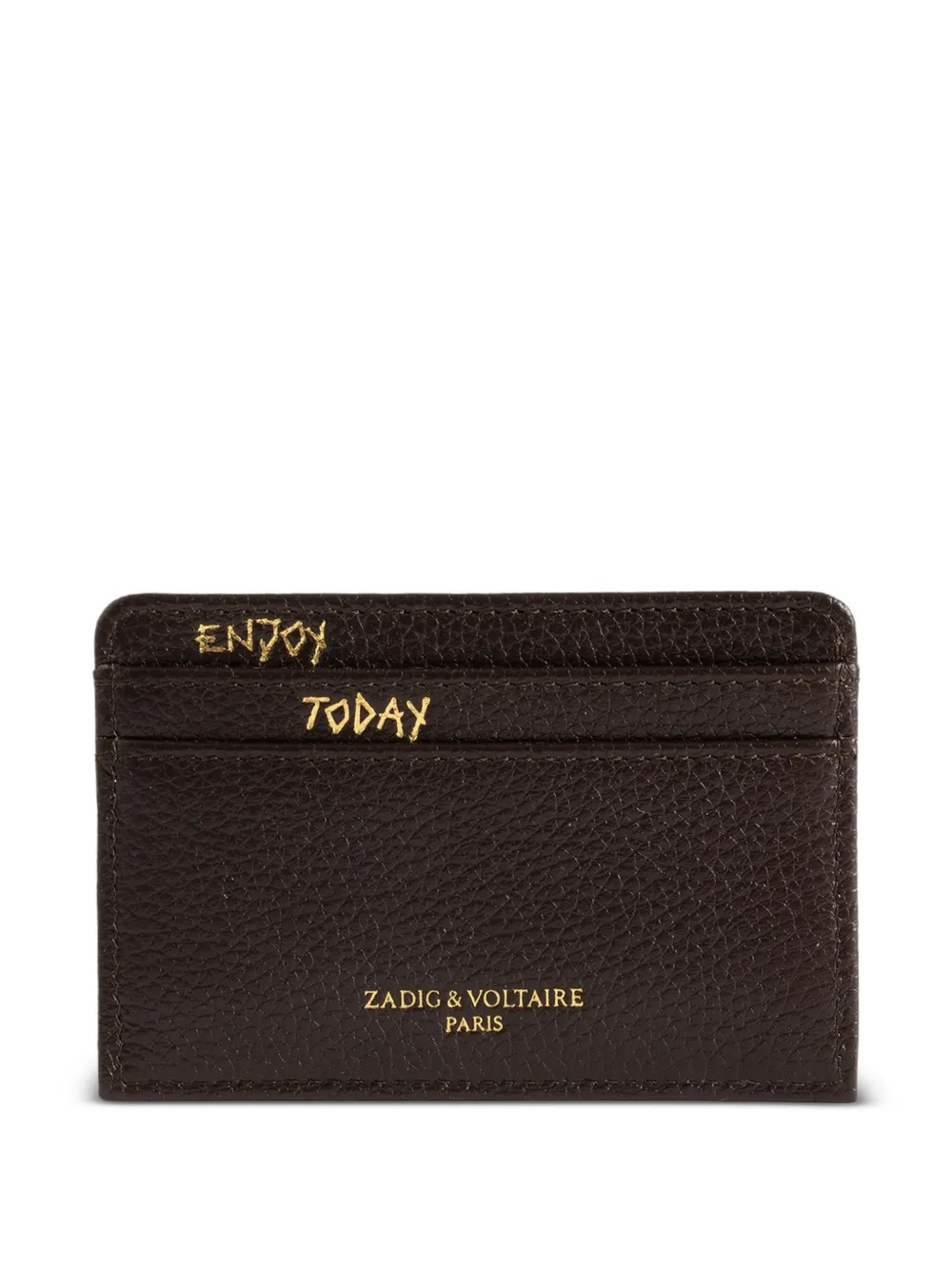 Zadig&Voltaire ZV Pass pasjeshouder van bewerkt leer Bruin