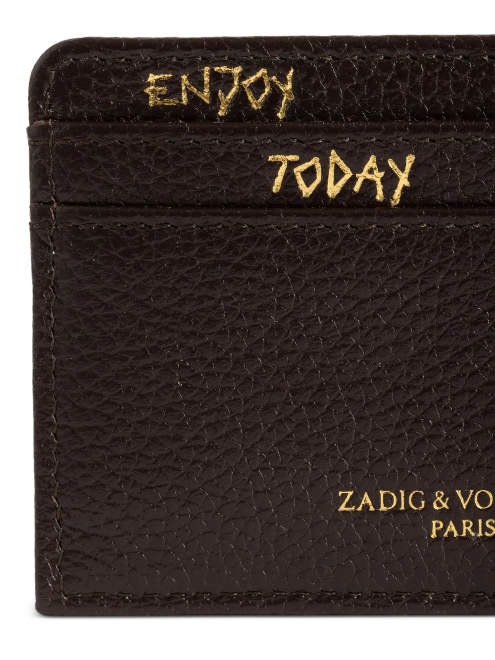 Zadig&Voltaire ZV Pass pasjeshouder van bewerkt leer Bruin
