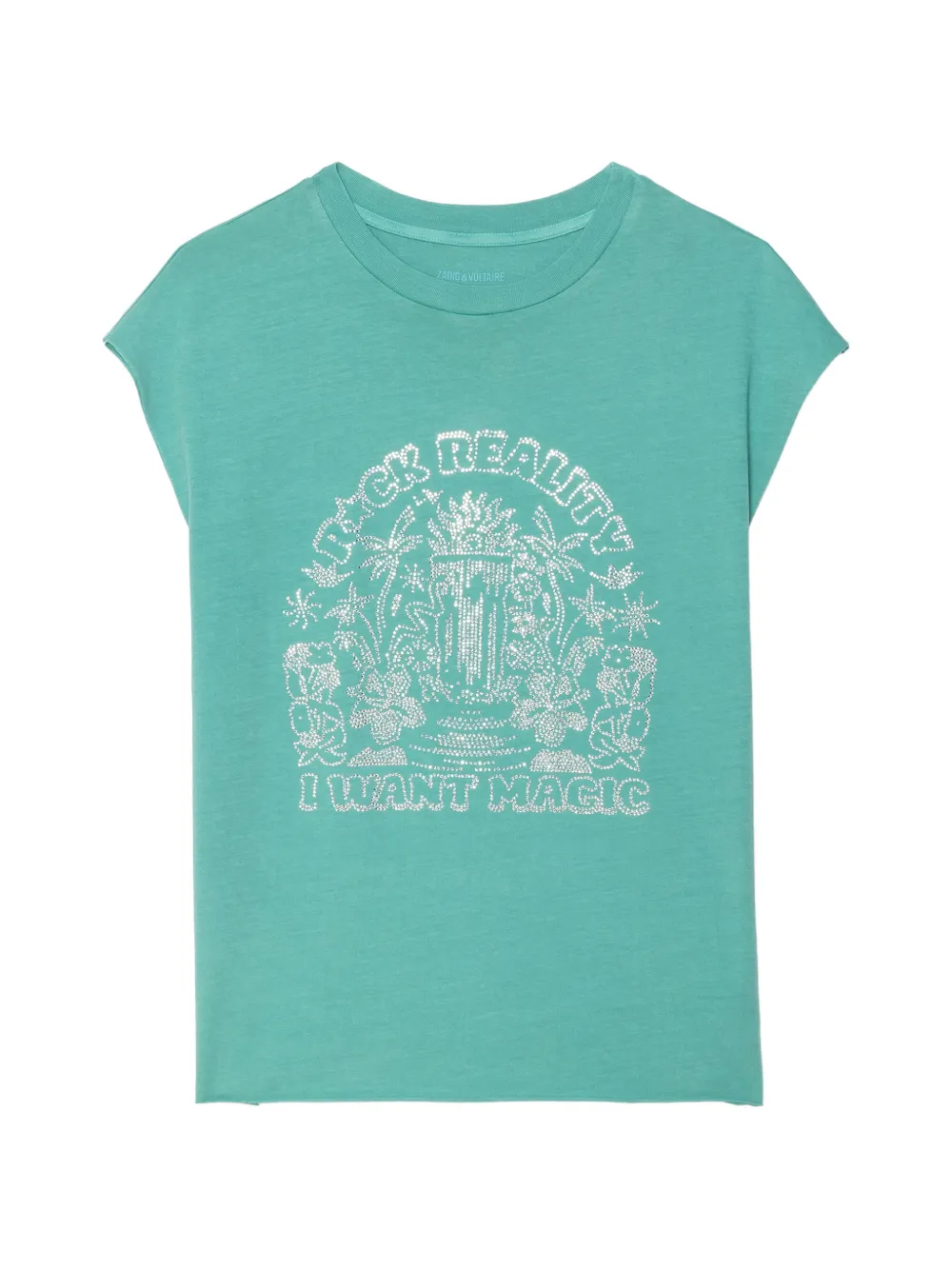 Zadig&Voltaire Cloe cap-sleeves T-shirt - Verde