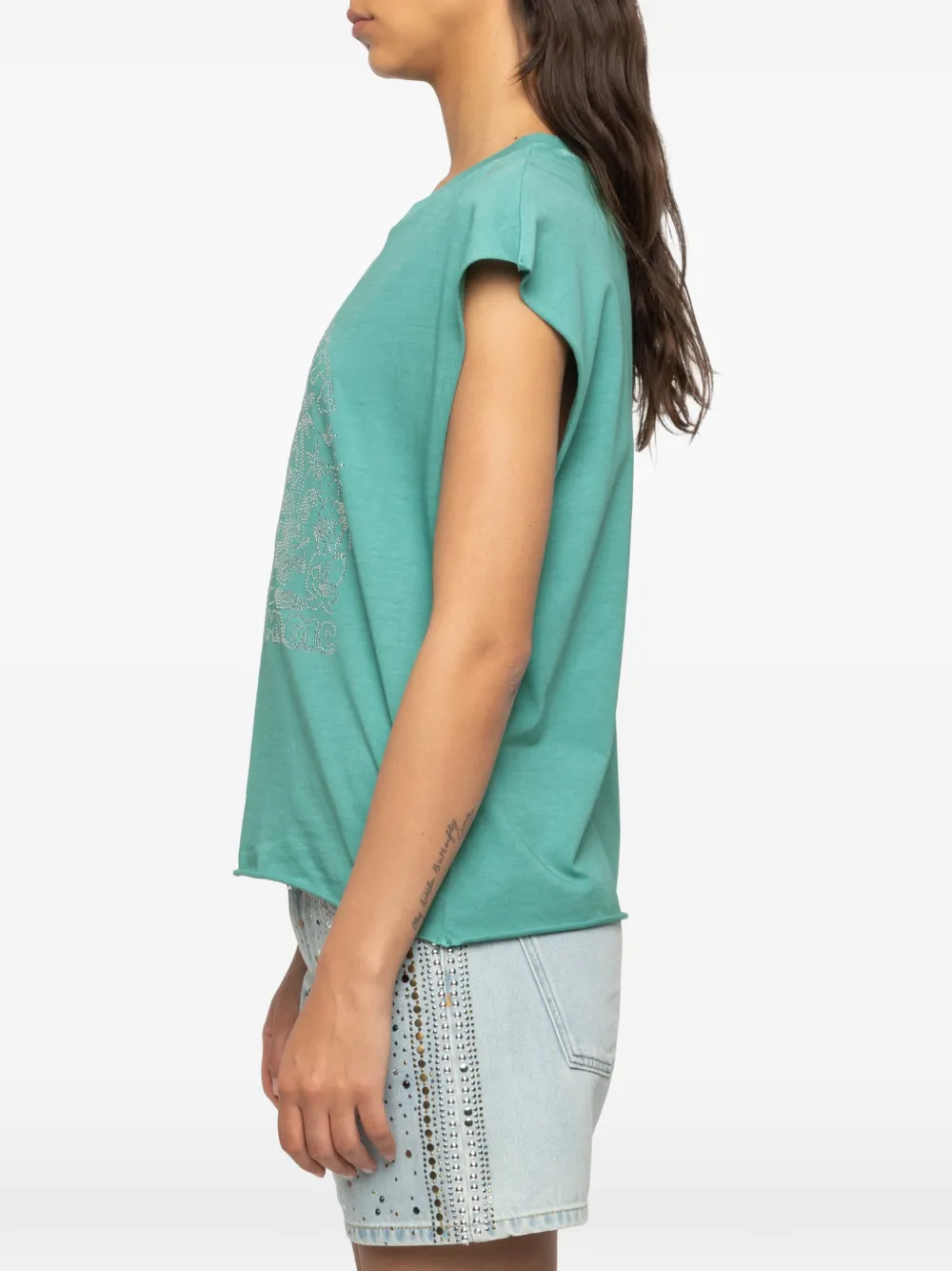 Zadig&Voltaire Cloe T-shirt met kapmouwen Groen
