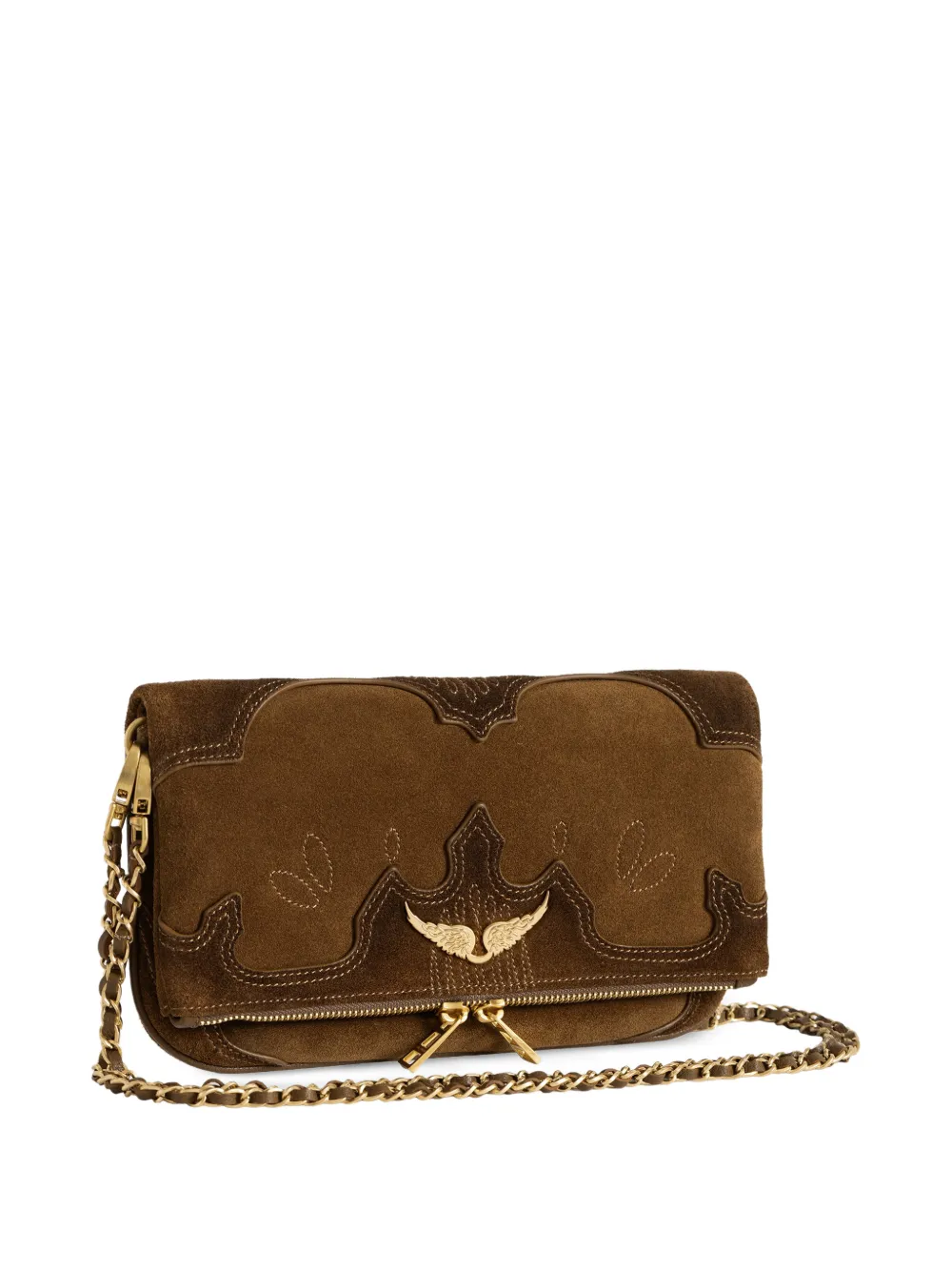 Zadig&Voltaire Rock Western clutch Bruin