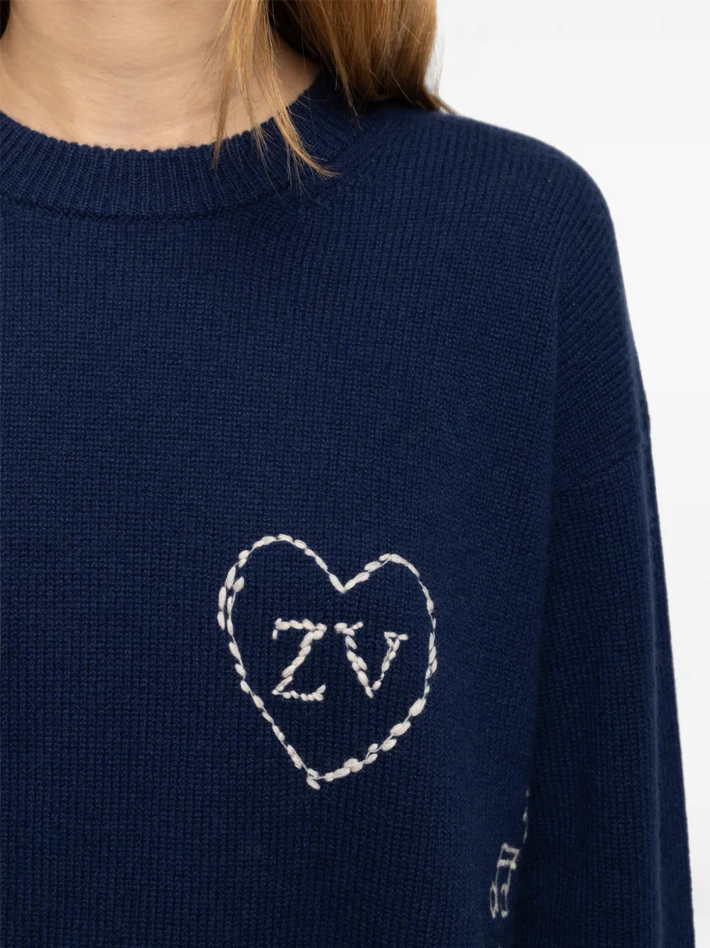 Zadig&Voltaire Markuz trui 100% kasjmier Blauw