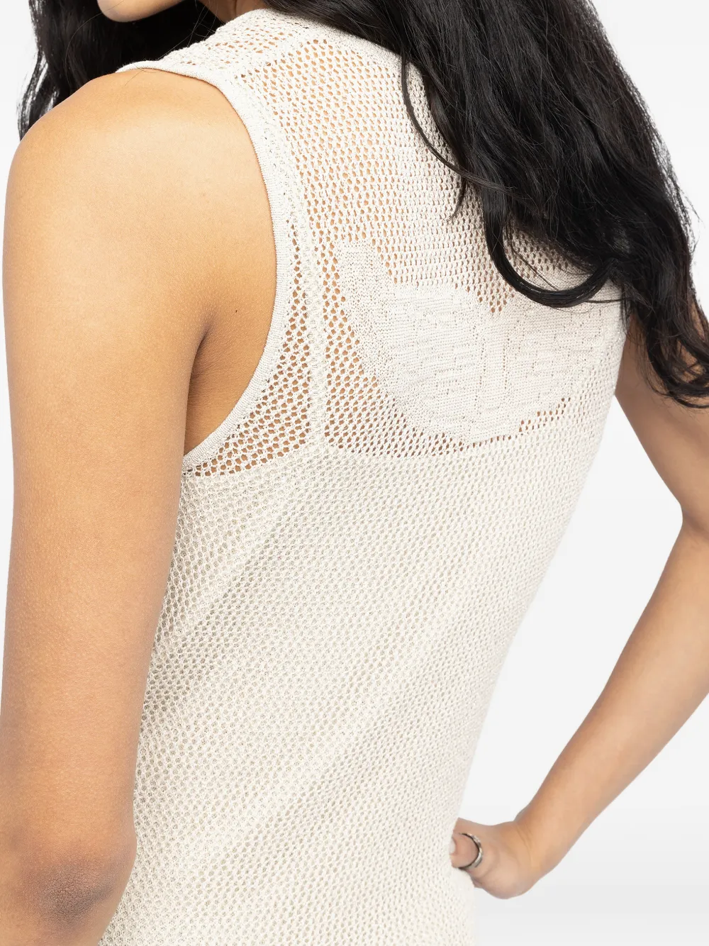 Zadig&Voltaire Riza opengebreide maxi-jurk met vleugel-patroon Beige