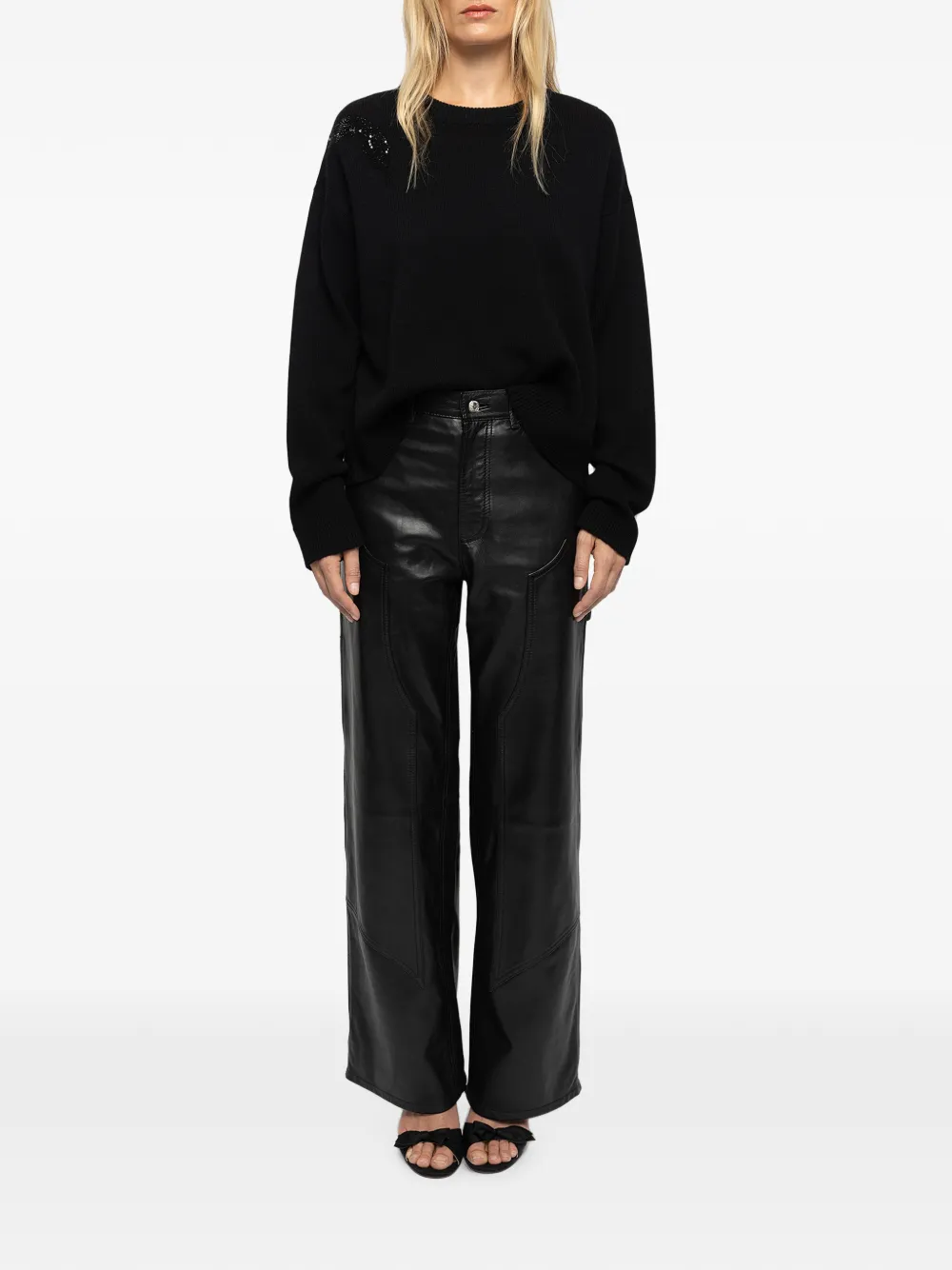 Zadig&Voltaire Perya leren broek Zwart