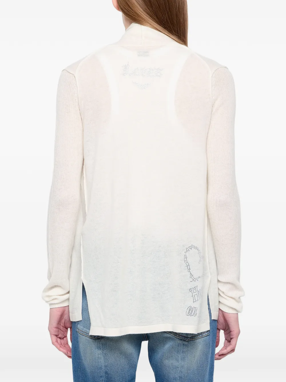 Zadig&Voltaire Robyn vest verfraaid met stras Wit