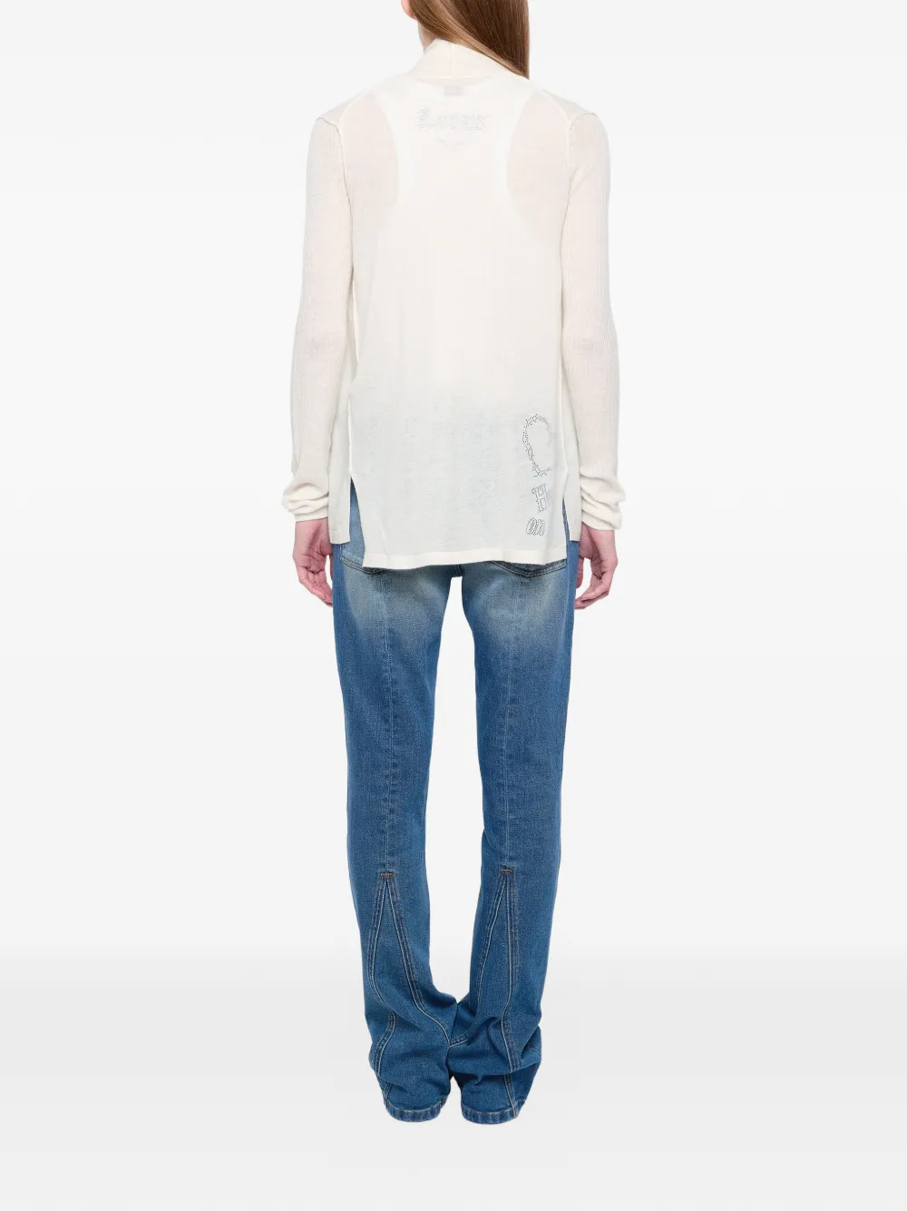 Zadig&Voltaire Robyn vest verfraaid met stras Wit