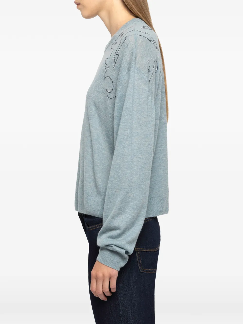 Zadig&Voltaire Swapy trui 100% kasjmier Blauw