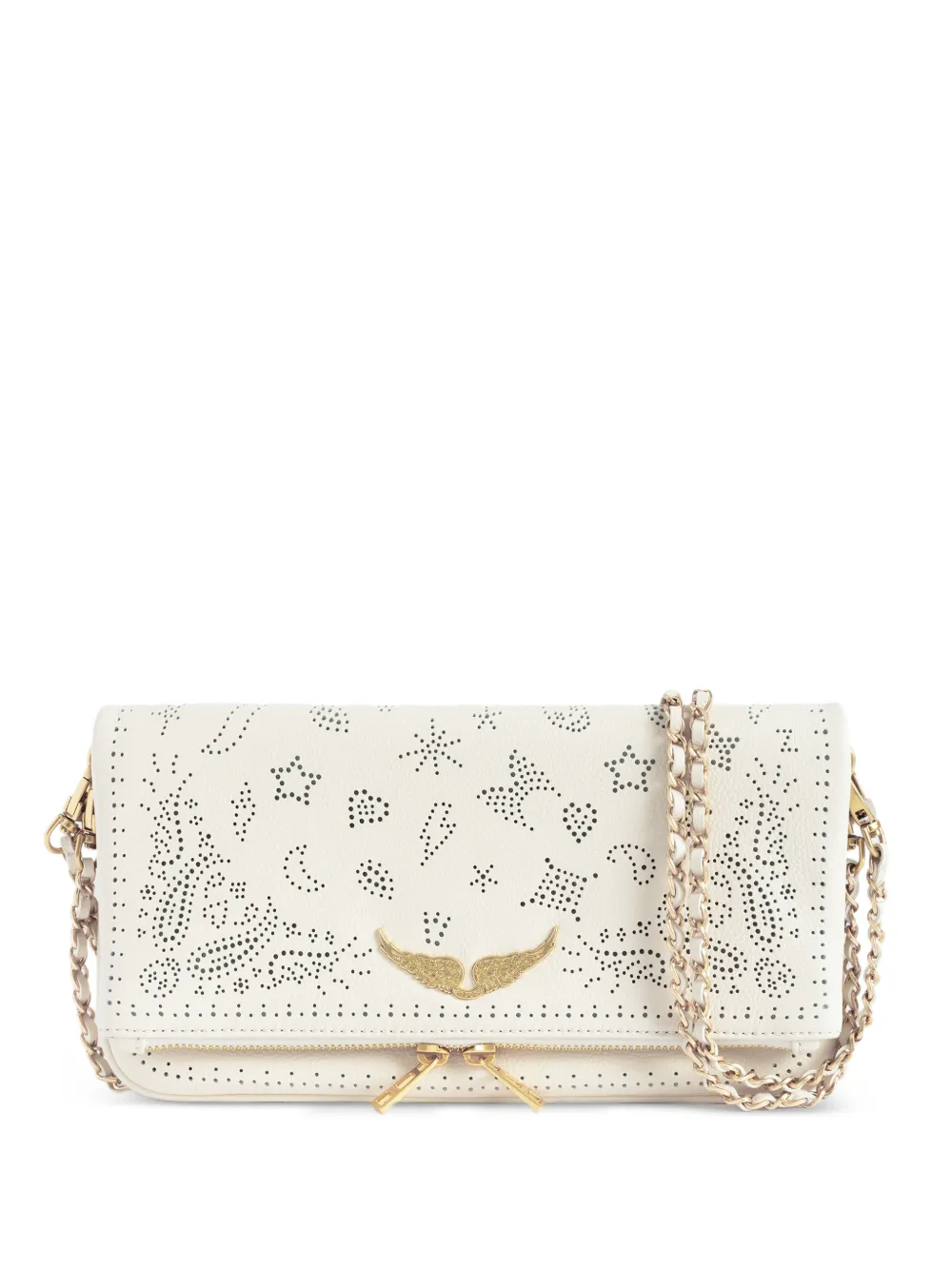 Zadig&Voltaire Rock perforated-details shoulder bag