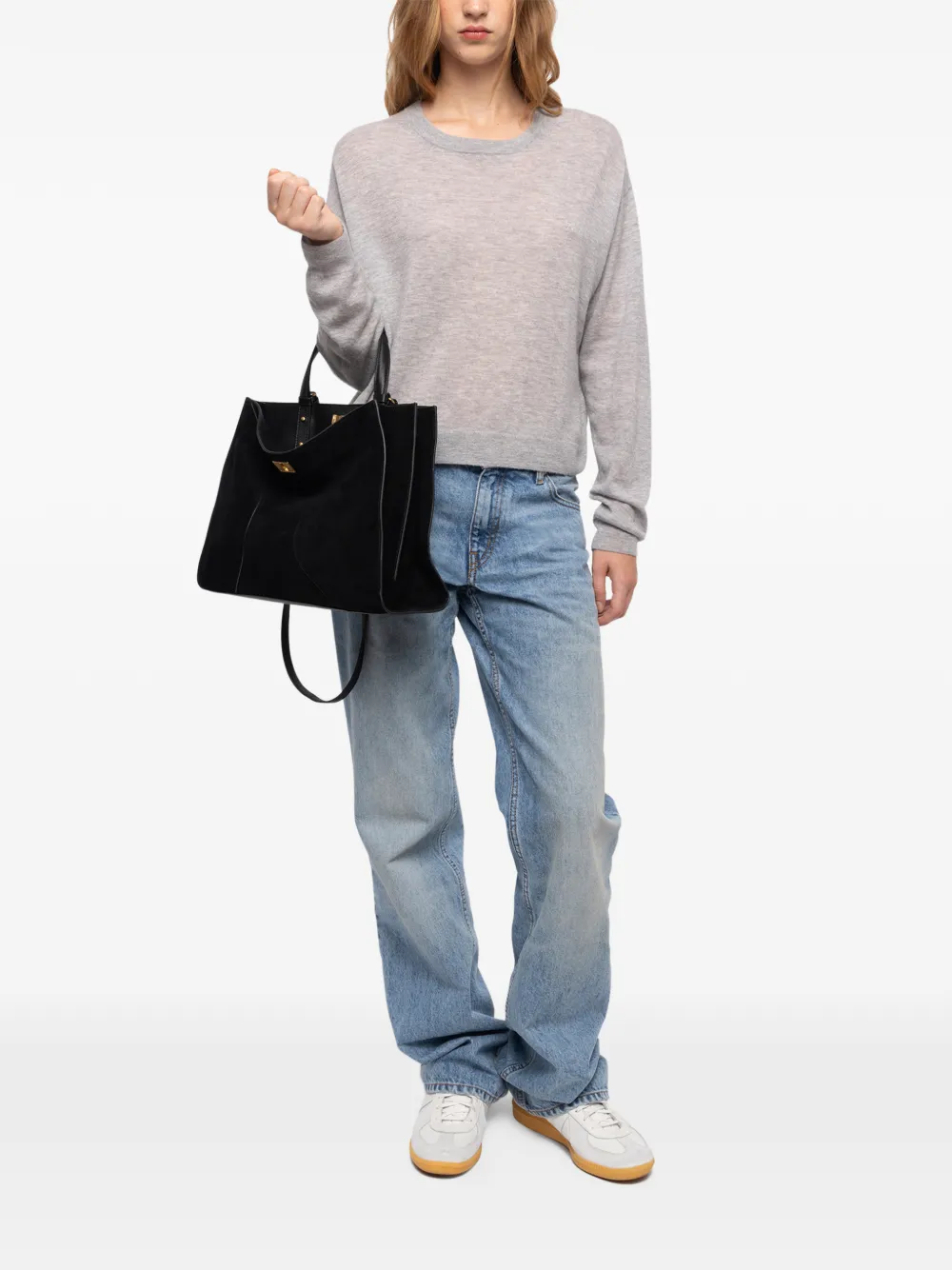 Zadig&Voltaire Jack suède tas Zwart