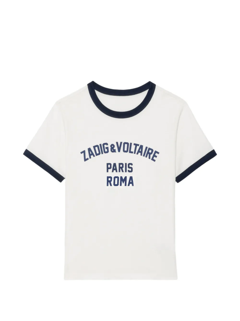 Zadig&Voltaire Woos logo-print ringer T-shirt - Toni neutri