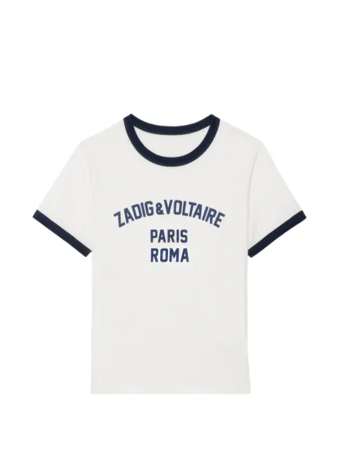 Zadig&Voltaire Woos logo-print ringer T-shirt